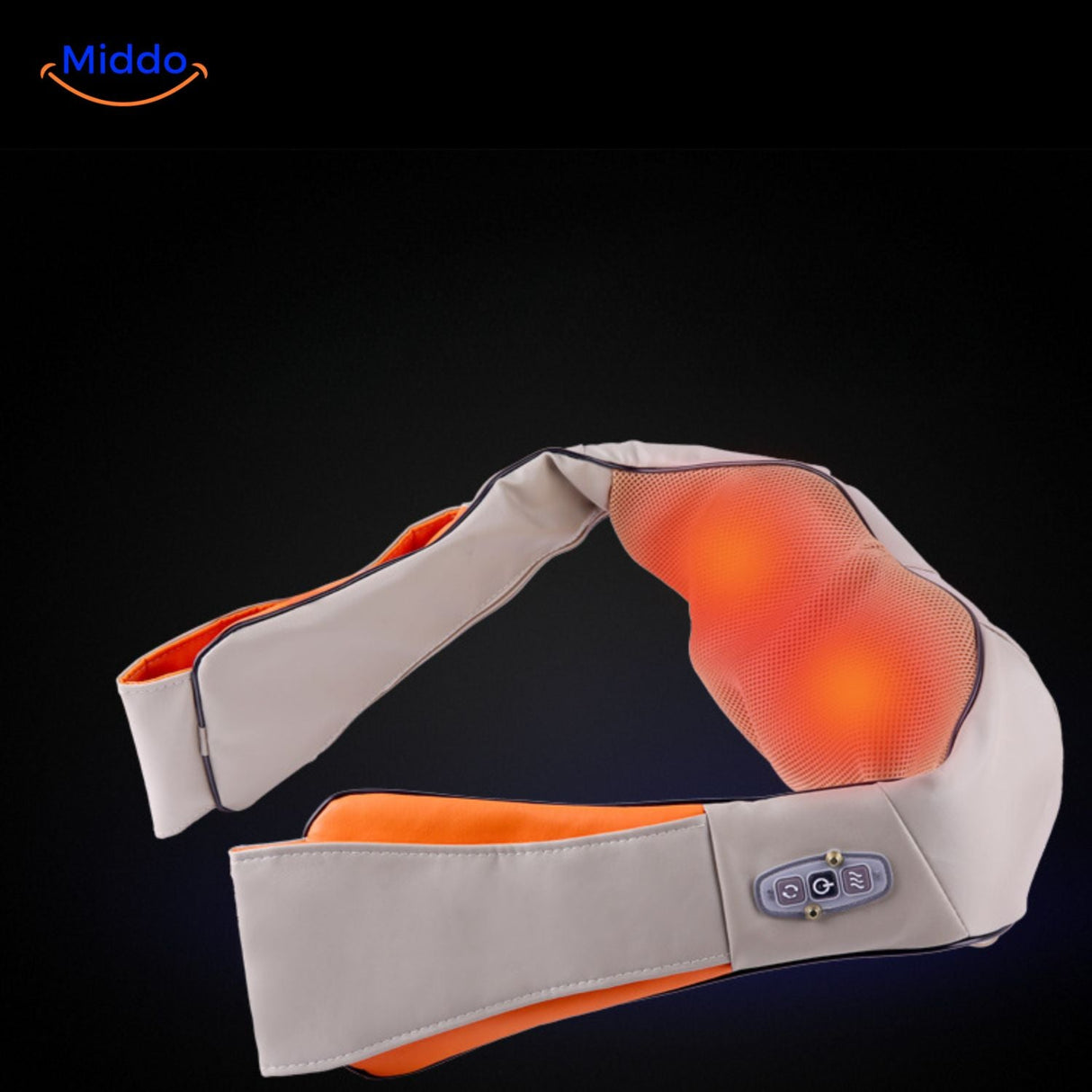 Neck and shoulder massage pillow powered by advanced infrared technology.