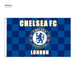 Chelsea FC London football club flag ideal for passionate supporters and fans.