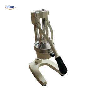Citripress robust manual press with lever handle for powerful fruit pressing.