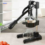 Professional-style Citripress manual citrus press demonstrated in use.