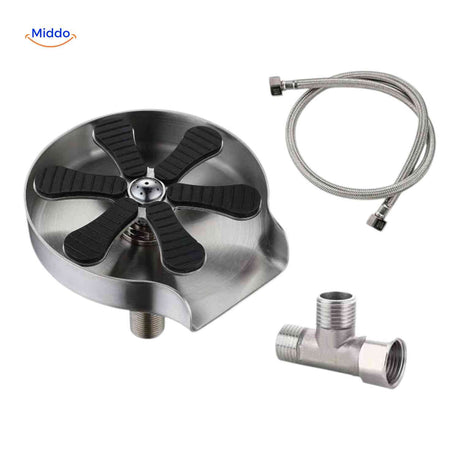 CleanTap stainless steel pressure rinser for glasses
