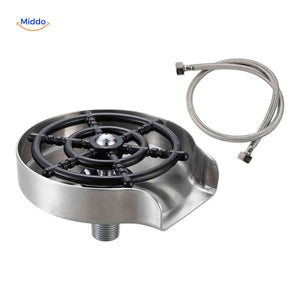 CleanTap stainless steel glass rinser with connector