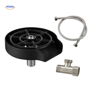 CleanTap black rinse unit with water connection