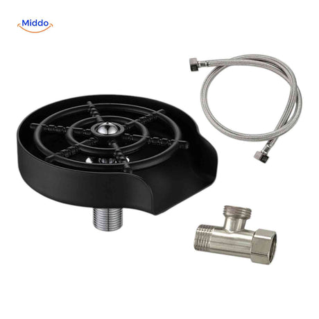 CleanTap black rinse unit with water connection