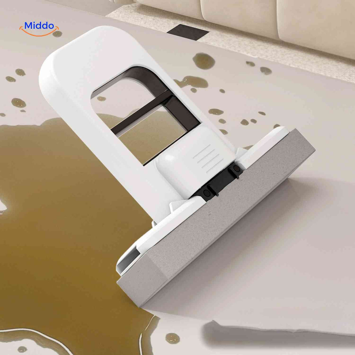 Cleanzy mop tackles stubborn floor stains with superior wringing and cleaning power.