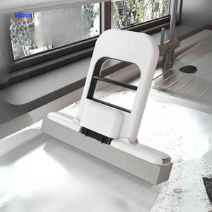 Cleanzy mop effectively cleans kitchen and floor surfaces with wet-dry capability.