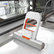 Cleanzy foldable mop for kitchen sink and floor cleaning with self-wringing bucket.
