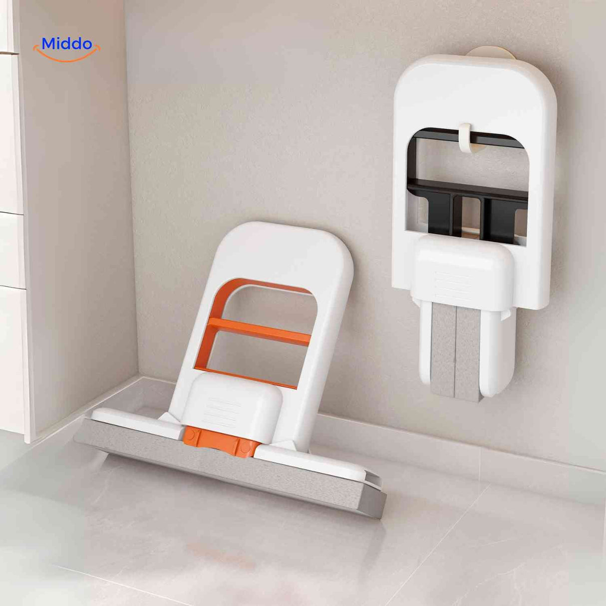 Cleanzy mop removes tough stains and dirt from floors with powerful self-wringing action.