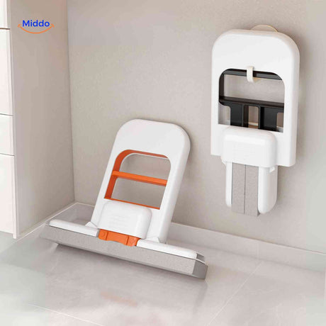 Cleanzy mop removes tough stains and dirt from floors with powerful self-wringing action.
