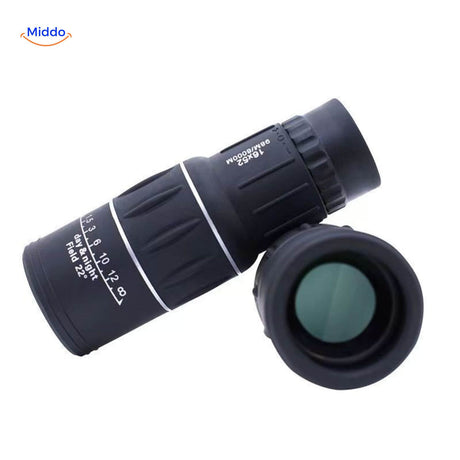 Night vision monocular with clear magnification lens for sharp optical performance.