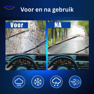 ClearGlide wiper providing clean windshield visibility with rain and dust removal.