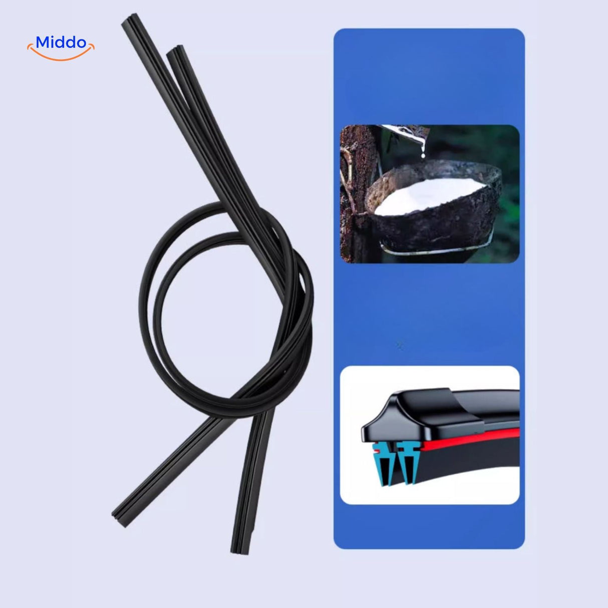 ClearGlide windshield wiper with silicone construction for lasting waterproof rain protection.