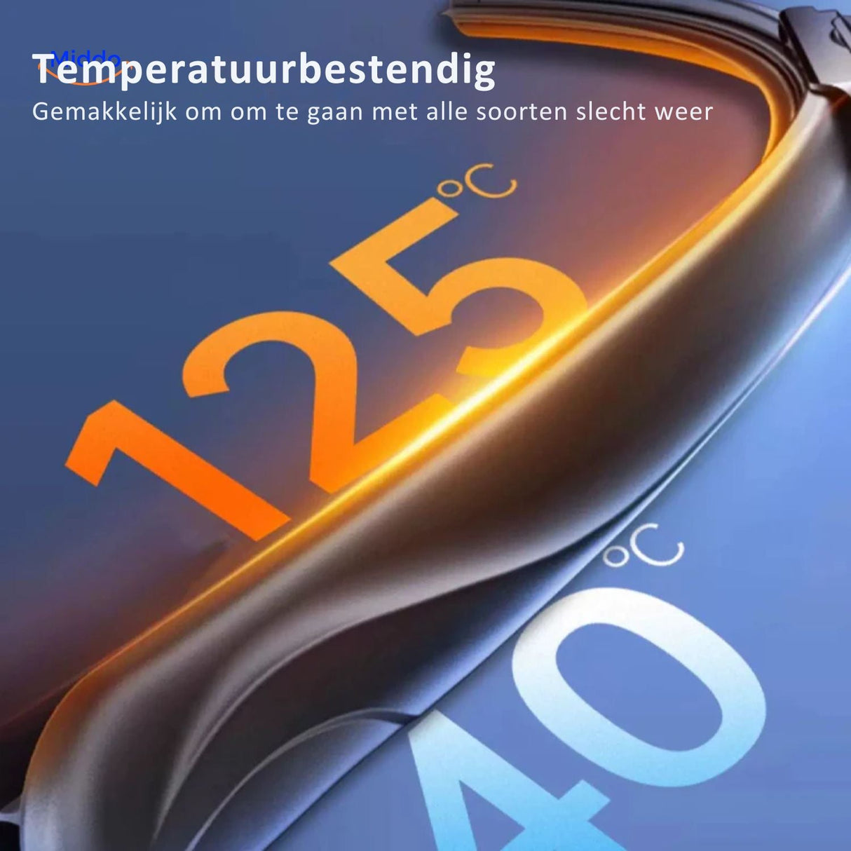 ClearGlide blade combining silicone and rubber technology for superior durability.