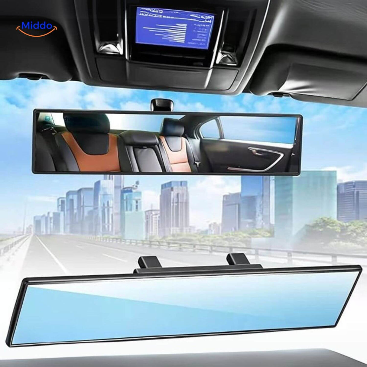 ClearView mirror with universal mounting brackets and simple installation process.
