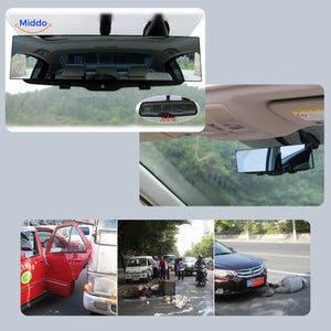 Wide-view rearview mirror enhancing vehicle safety with expanded rear visibility.