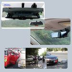 Wide-view rearview mirror enhancing vehicle safety with expanded rear visibility.