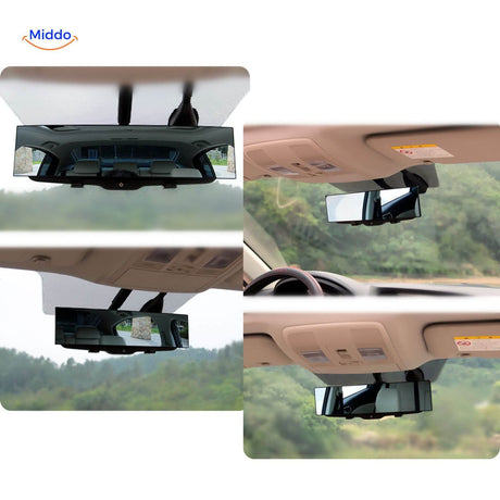Universal rearview mirror that eliminates blind spots on all vehicle types.
