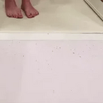 Color-changing blood effect bath mat transforms with moisture.