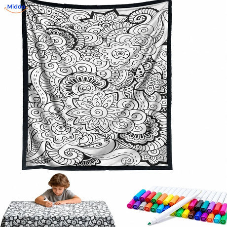 ColorFlow coloring blanket - Floral Mandala