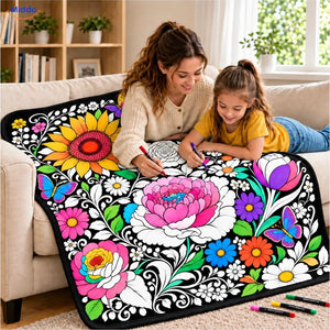 ColorFlow coloring blanket - Floral Delight