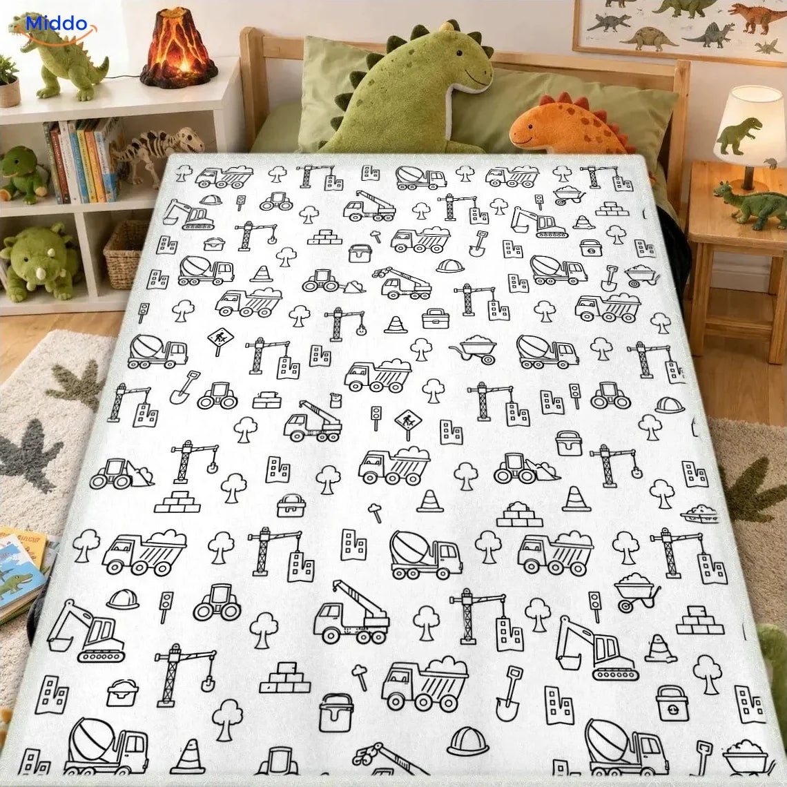 ColorFlow coloring blanket - Construction Vehicles