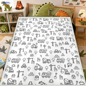 ColorFlow coloring blanket - Construction Vehicles