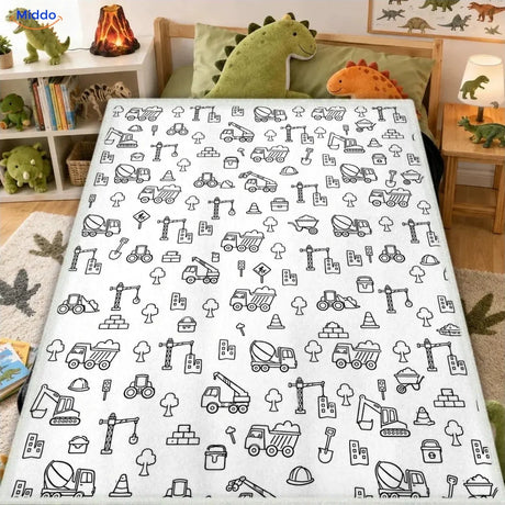 ColorFlow coloring blanket - Construction Vehicles