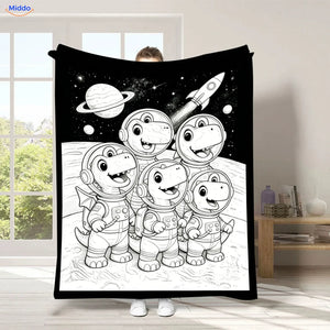 ColorFlow coloring blanket - Dinosaurs in Space