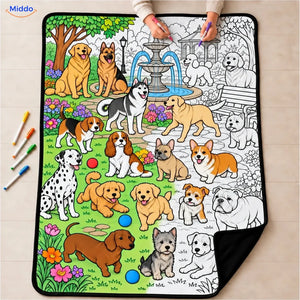 ColorFlow coloring blanket - Dogs in the Park