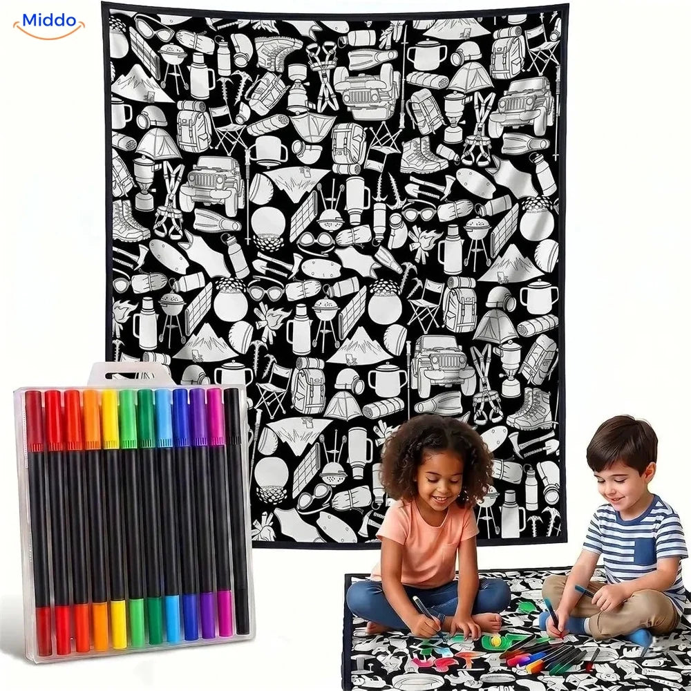 ColorFlow coloring blanket - Camping Adventure