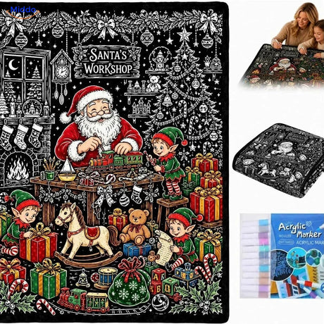 ColorFlow coloring blanket - Santa’s Workshop