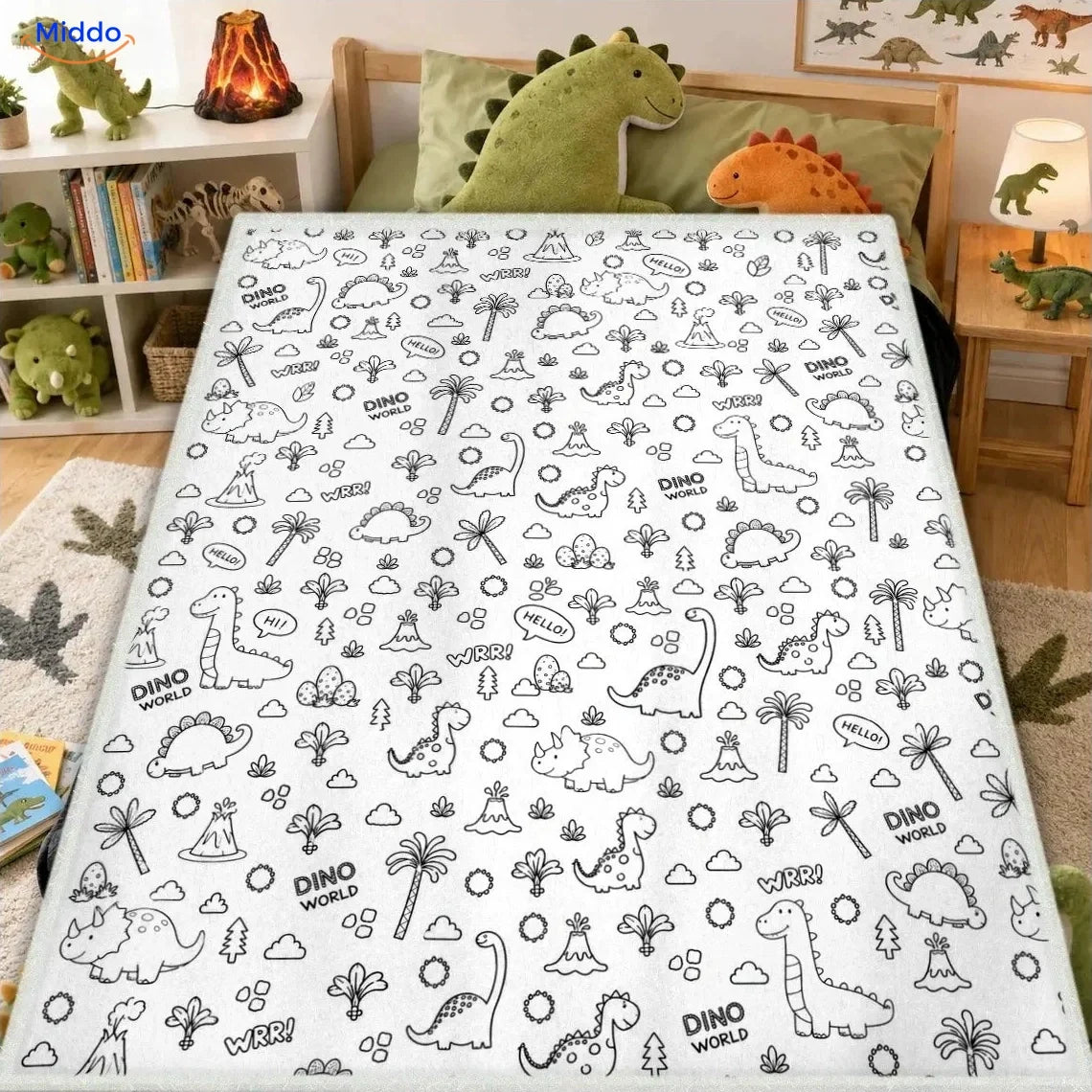 ColorFlow coloring blanket - Little Dinosaurs