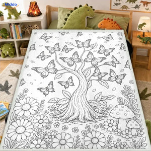 ColorFlow coloring blanket - Butterfly Tree