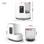 Compact slim-design electric brush cleaner with integrated digital display panel.