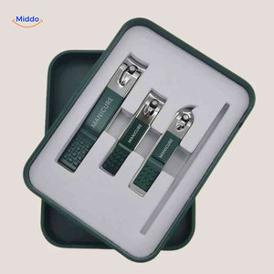 Compact Clipora manicure set with file for travel-friendly nail care.