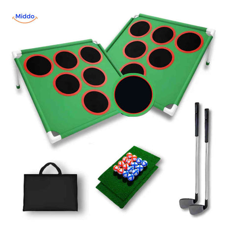 Complete golf game with full accessory set for varied play options.
