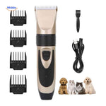 Complete FurEase grooming set with accessories and USB charging cable.