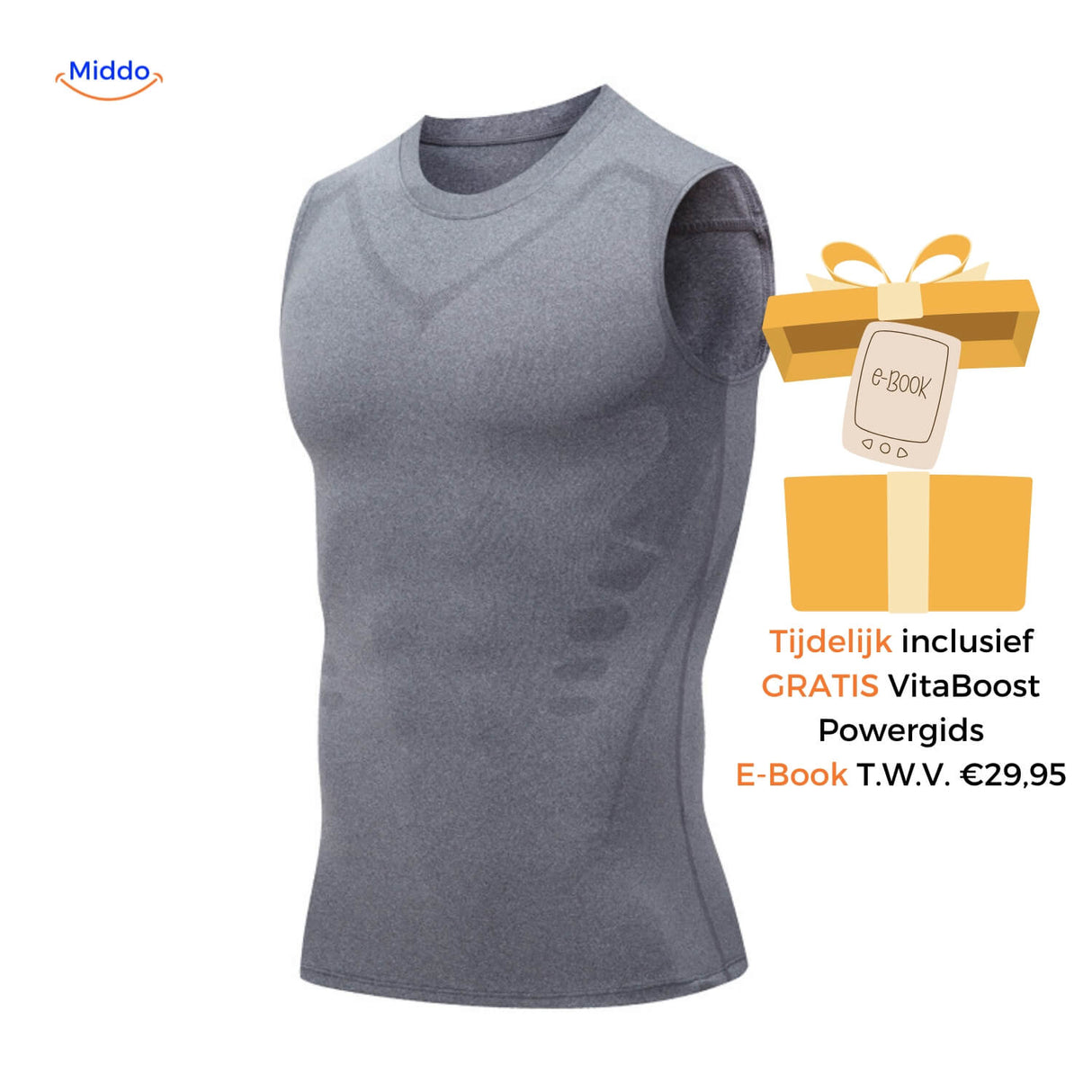 PowerVest compression vest in gray offers neutral tones for any outfit.