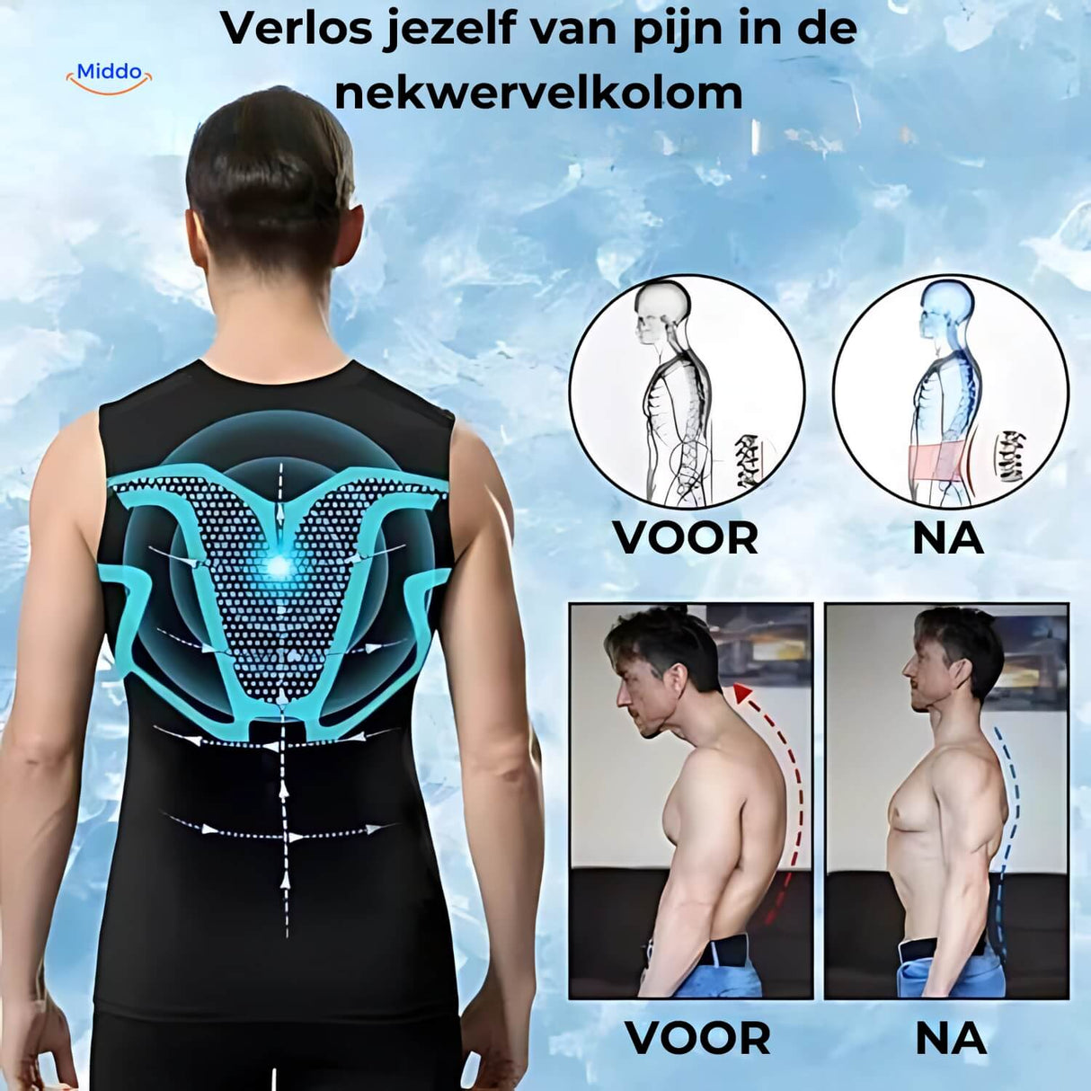 PowerVest neck and cervical spine support for pain relief and better posture.