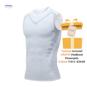 PowerVest compression vest in white for versatile styling and layering options.