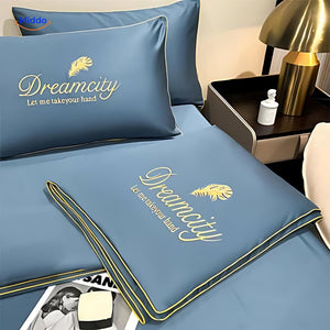 DreamCity cooling blanket neatly folded, showing space-saving storage option.