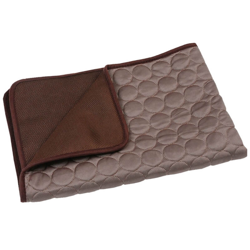 Brown cooling pet mat featuring premium comfort design.