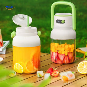 Cordless blender with fresh fruit ready for blending juices.