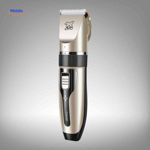 Detailed close-up view of FurEase cordless pet grooming trimmer design.