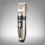 Detailed close-up view of FurEase cordless pet grooming trimmer design.