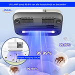 Cordless UV mattress vacuum removing dust mites with freedom of movement