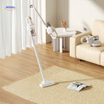 MopVac Pro cordless vacuum with UV blue light for sanitized cleaning.