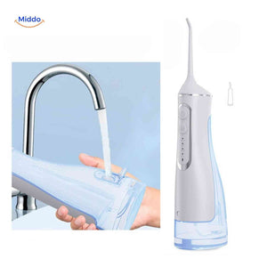 Compact cordless water flosser sized perfectly for portable travel anywhere.