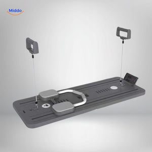 CoreFlex Pro fitness board black version with handles and resistance features.