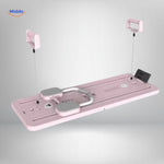CoreFlex Pro fitness board pink version with handles and phone holder attachment.